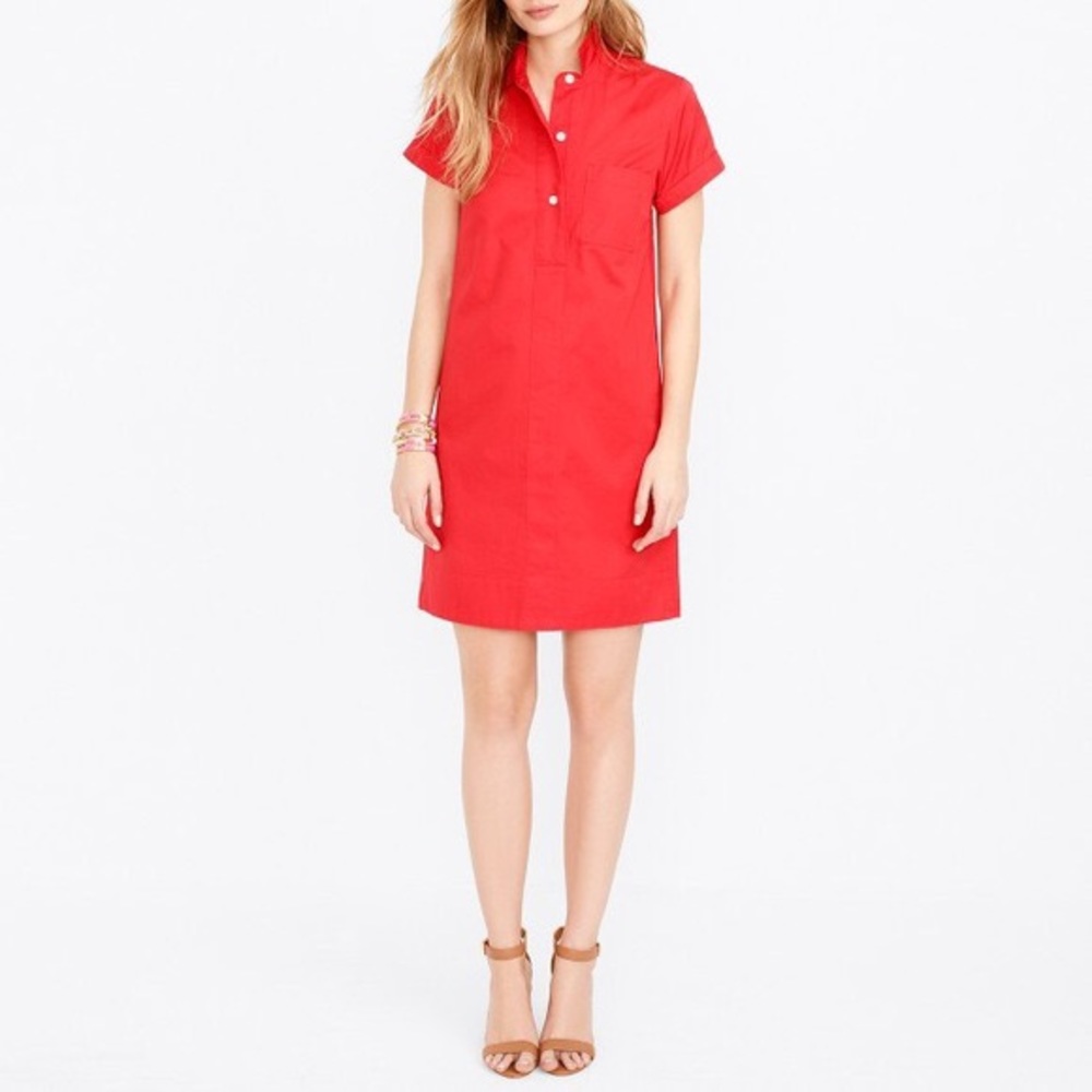 ❤️JCREW RED SHIRT DRESS❤️